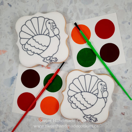 Thanksgiving Turkey Paint-Your-Own Cookies (Sold Individually)