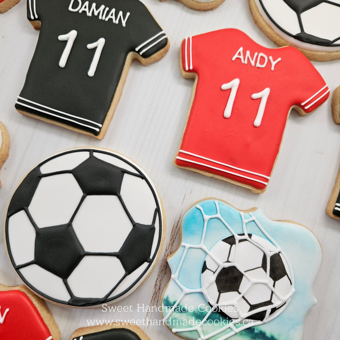 Soccer Jersey Cookies for 11th Birthday Party