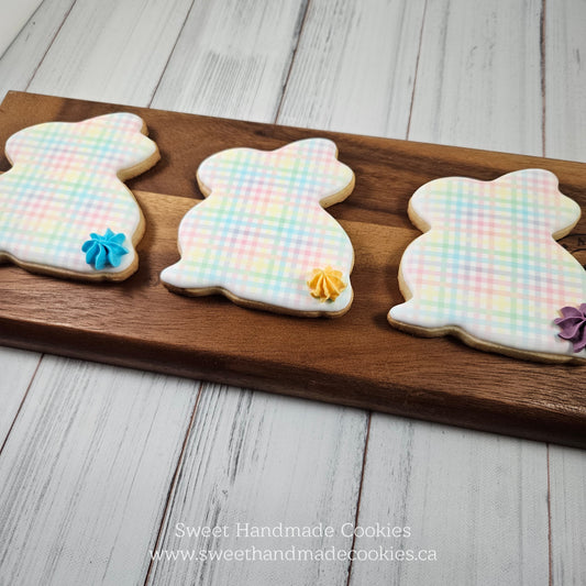 Easter - Gingham Bunny Cookies (set of 3)