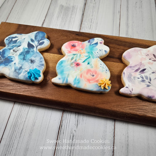 Easter - Flowery Bunny Cookies (set of 3)
