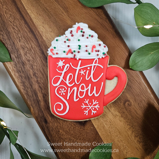 Let It Snow Hot Chocolate Mug Cookies