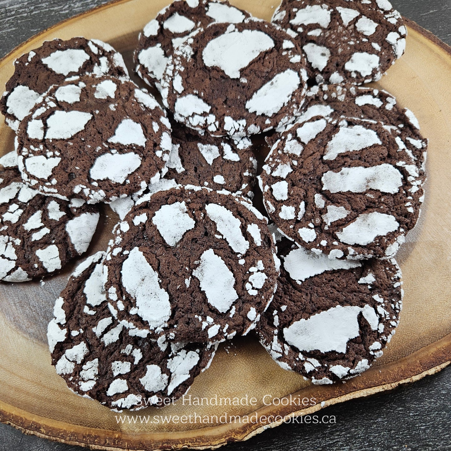 Chocolate Crackle Cookies (4 cookie set)