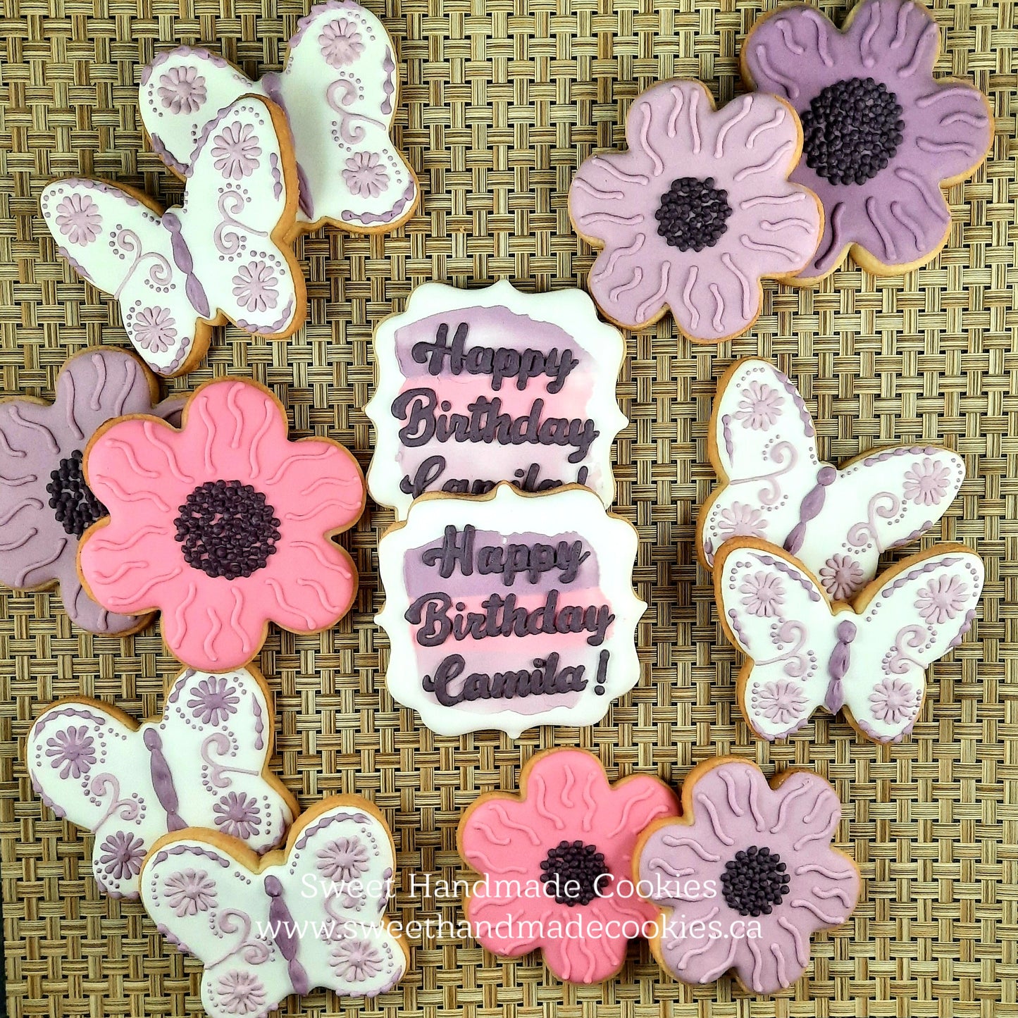 Flowers and Butterflies Birthday Cookies
