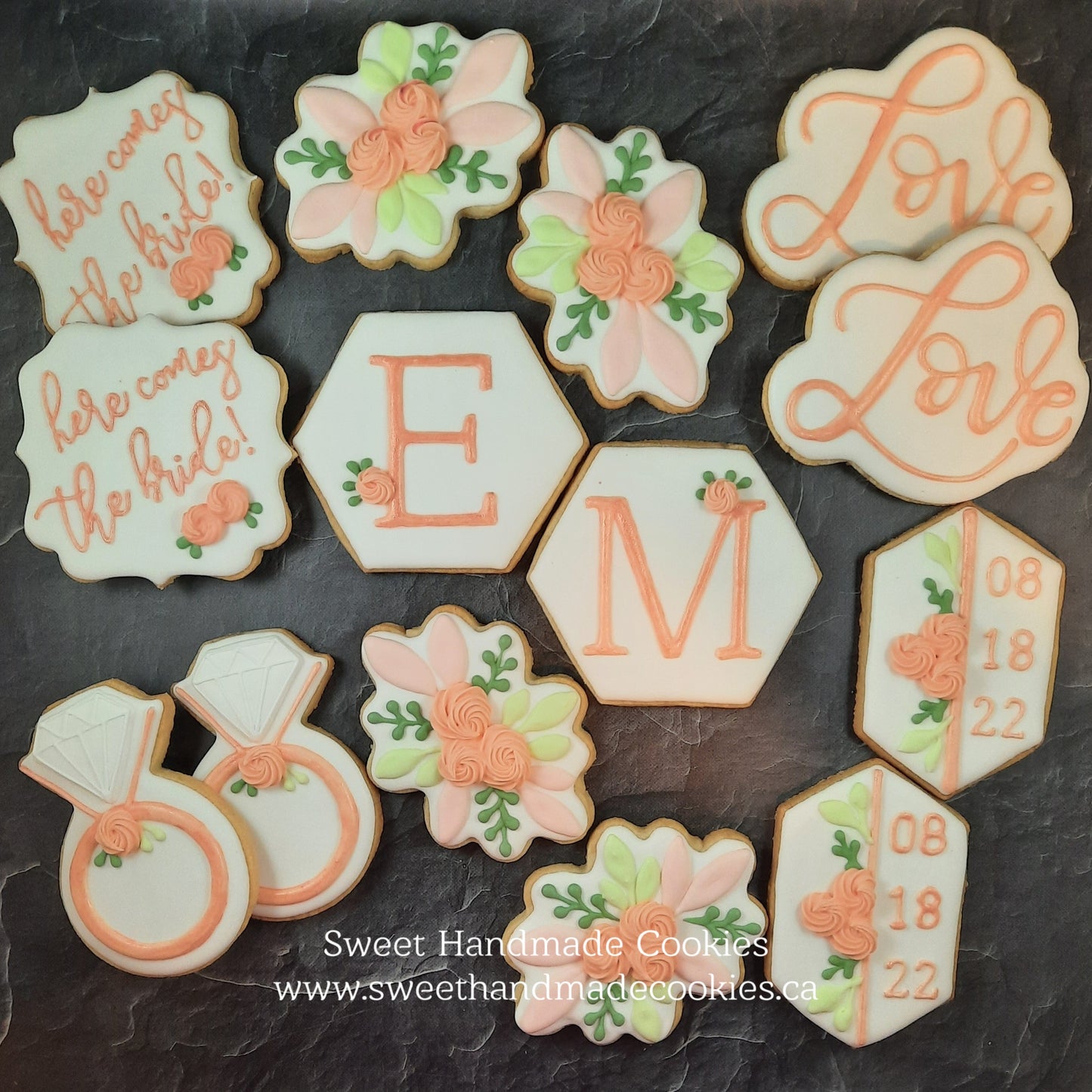 Bridal Shower Cookies - E & M