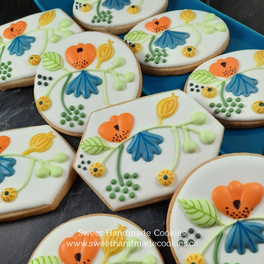 Abstract Flower Cookies