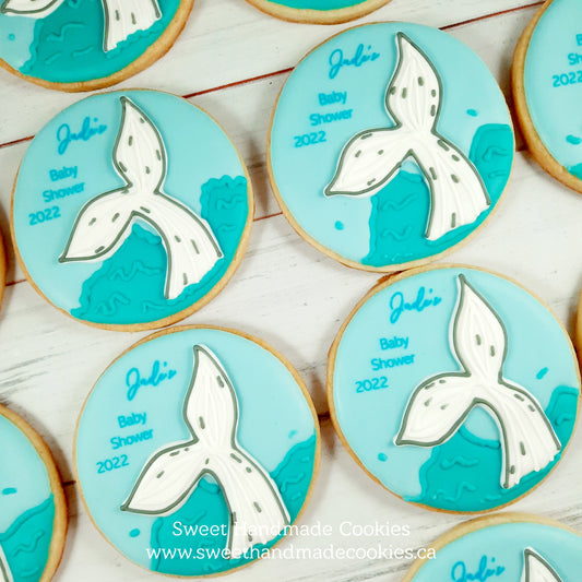 Baby Shower Cookies - Whale Tail