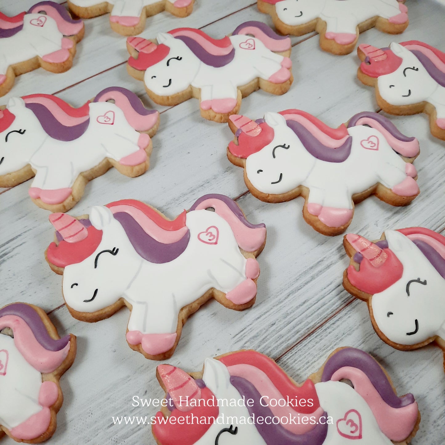 Pink Unicorn Birthday Cookies