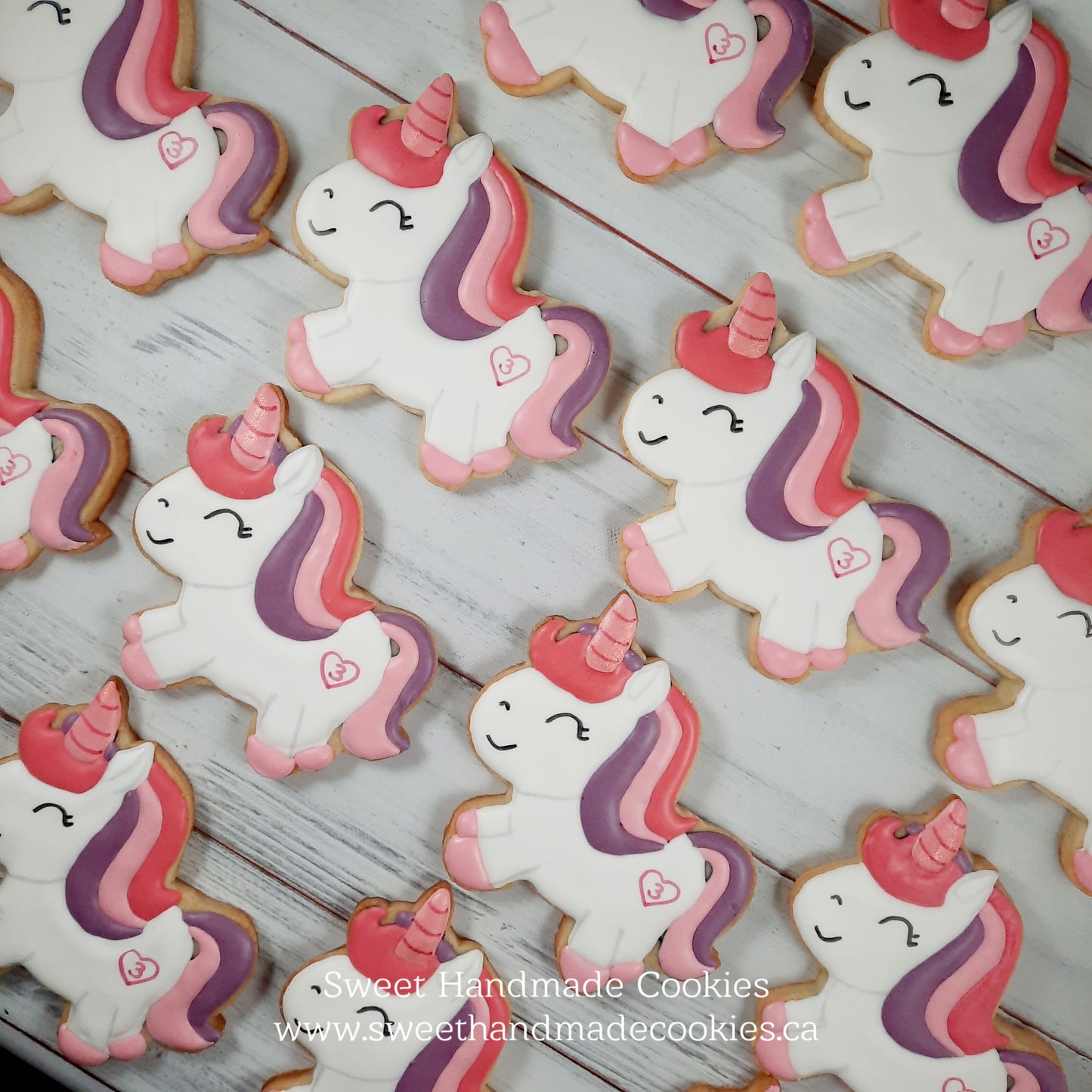 Pink Unicorn Birthday Cookies