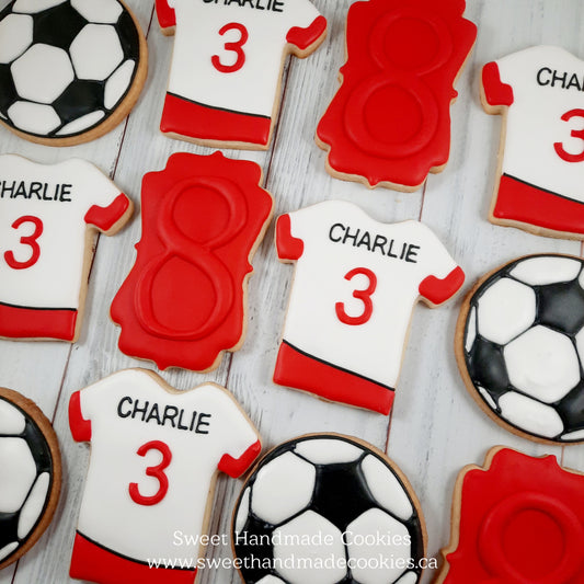 Soccer Jersey Cookies for Charlie