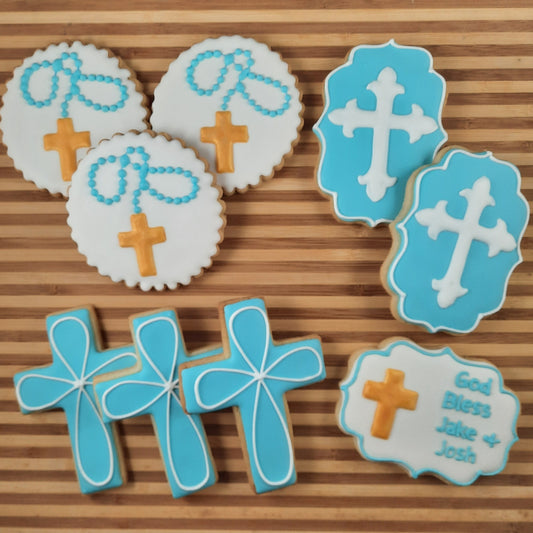 First Communion Cookies for Jake & Josh