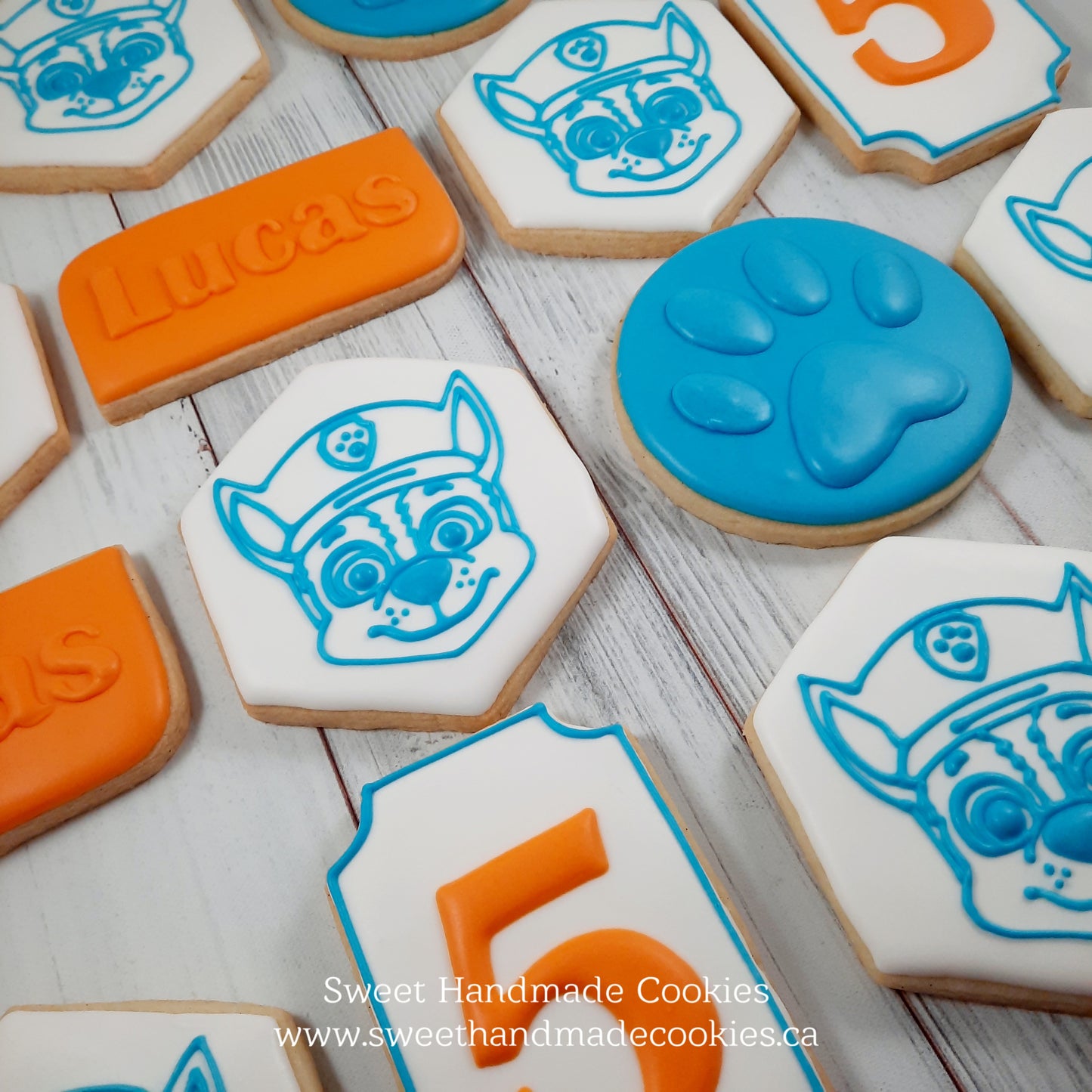 Paw Patrol Cookies for a 5th Birthday