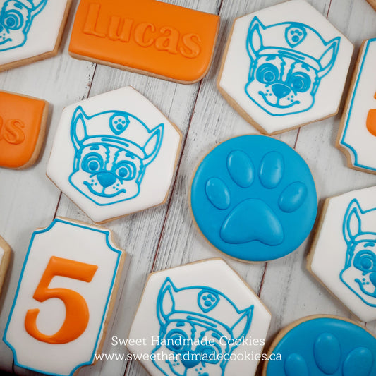 Paw Patrol Cookies for a 5th Birthday