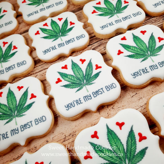 Cannabis Leaf Staff Appreciation Cookies