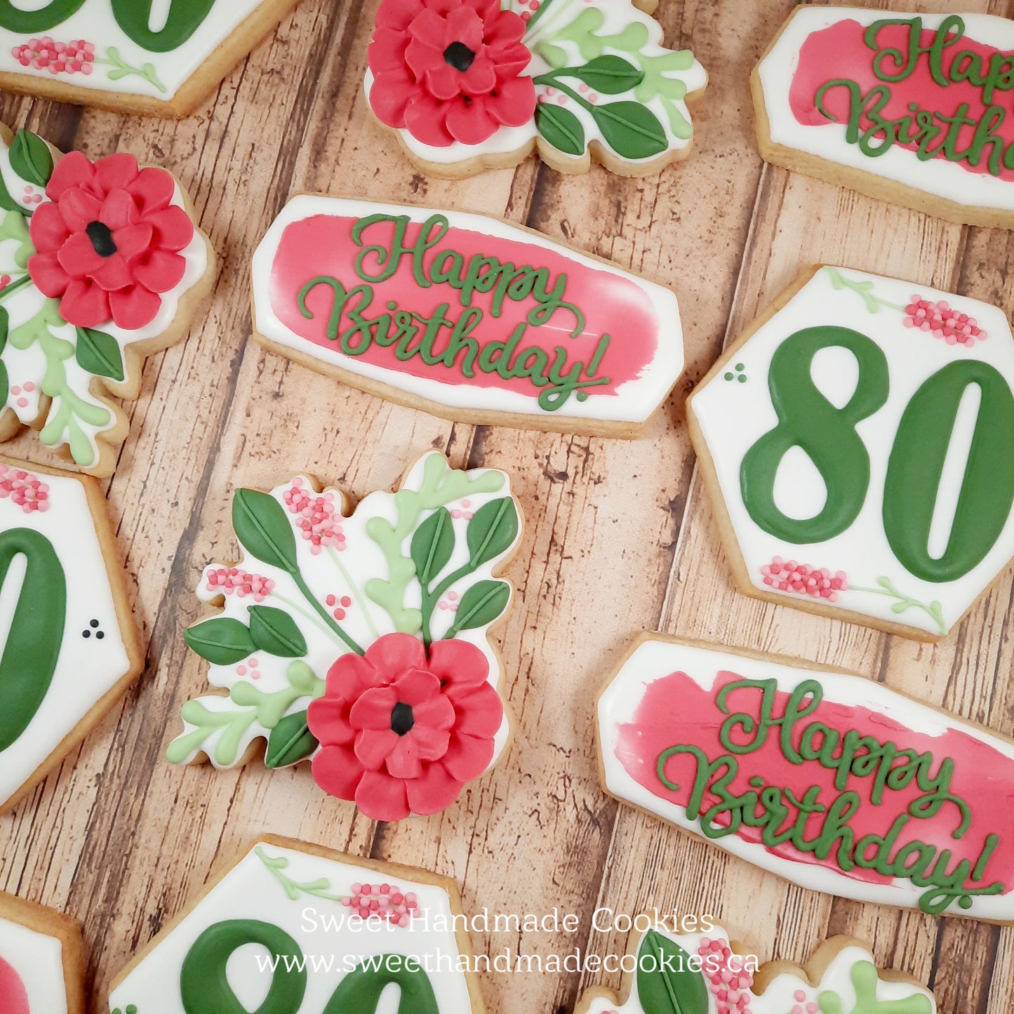 Happy Birthday Cookies for an 80th Birthday