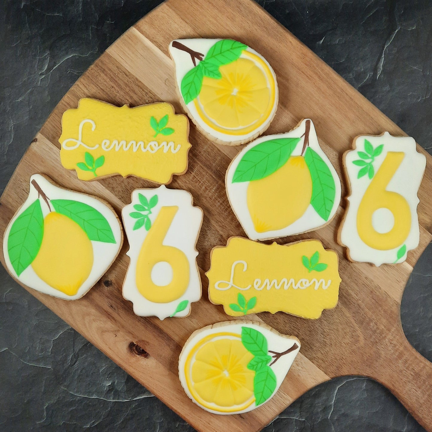 Lemon Themed Cookies for a 6th Birthday