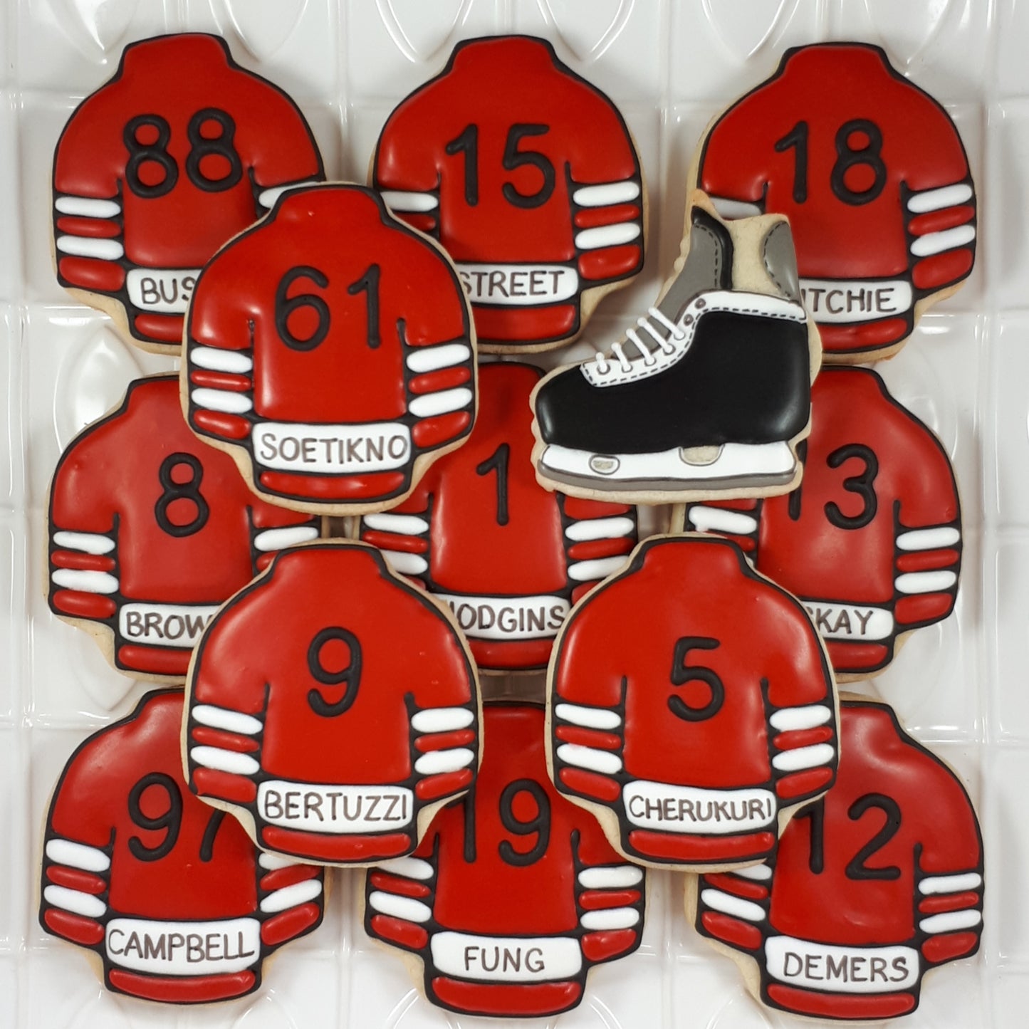 Hockey Jersey & Skate Cookies